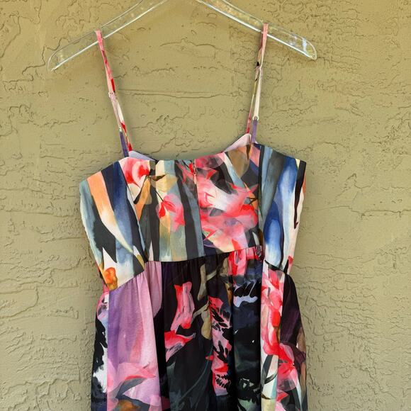 Corey Lynn Calter Dress Daybreak Watercolor 10 Anthropologie Floral Art to Wear - Picture 3 of 8